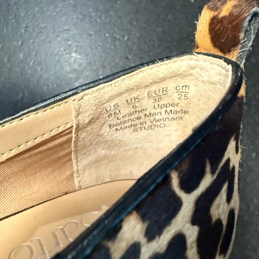 Franco Sarto Leopard Print Flats - Picture 2 of 4